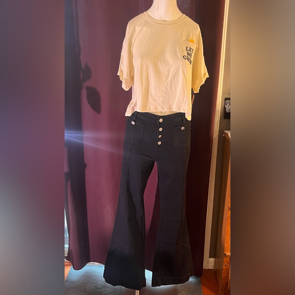 Black Flared Stretchy Jeans